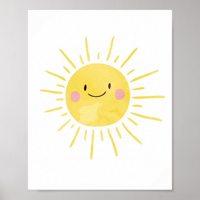 You Are My Sunshine Nursery Print Baby Shower (Front)
