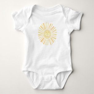 You Are My Sunshine Orange Yellow White Baby Bodysuit