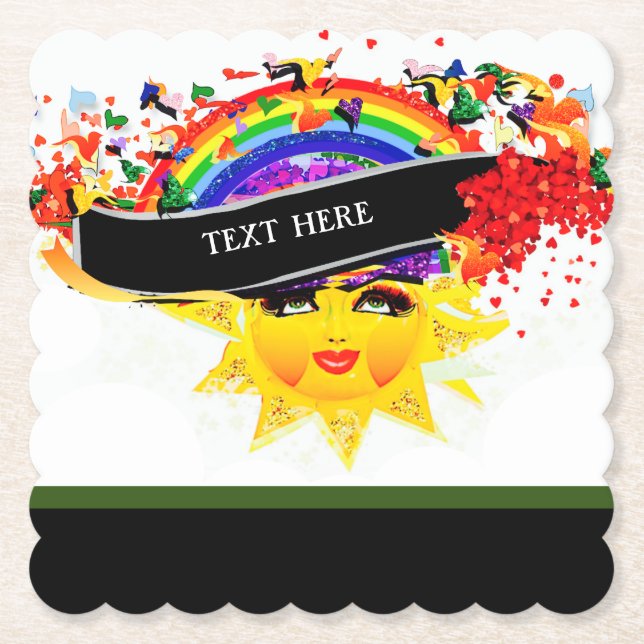 YOU ARE MY SUNSHINE PAPER COASTER (Front)