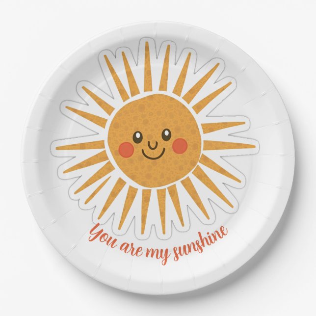 You are my sunshine paper plate (Front)