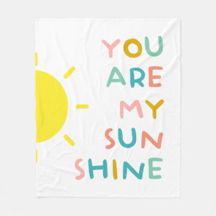 You Are My Sunshine Pastels Fleece Blanket