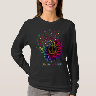 You Are My Sunshine Peace Sign Sunflower Flower Hi T-Shirt
