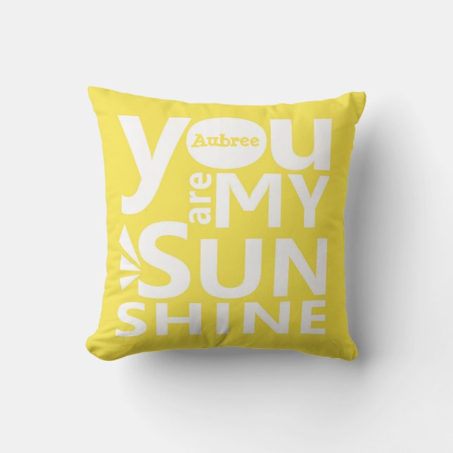 You Are My Sunshine Personalised Pillow (Front)