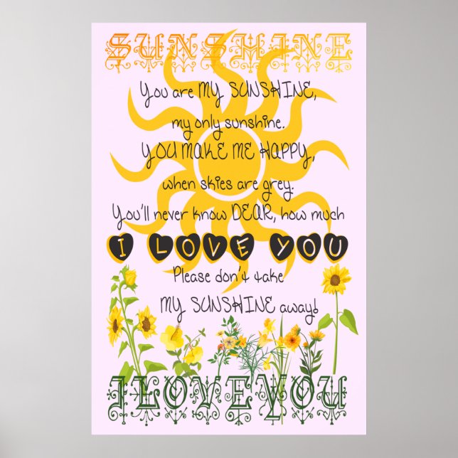 You are my sunshine. poster (Front)