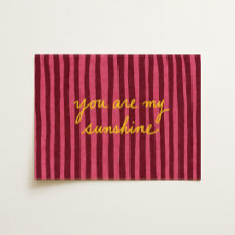 You Are My Sunshine Print Striped Nursery Art