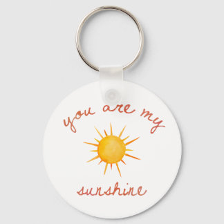 You Are My Sunshine Quote Art Key Ring