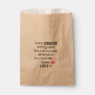 You are my Sunshine Quote Favour Bag