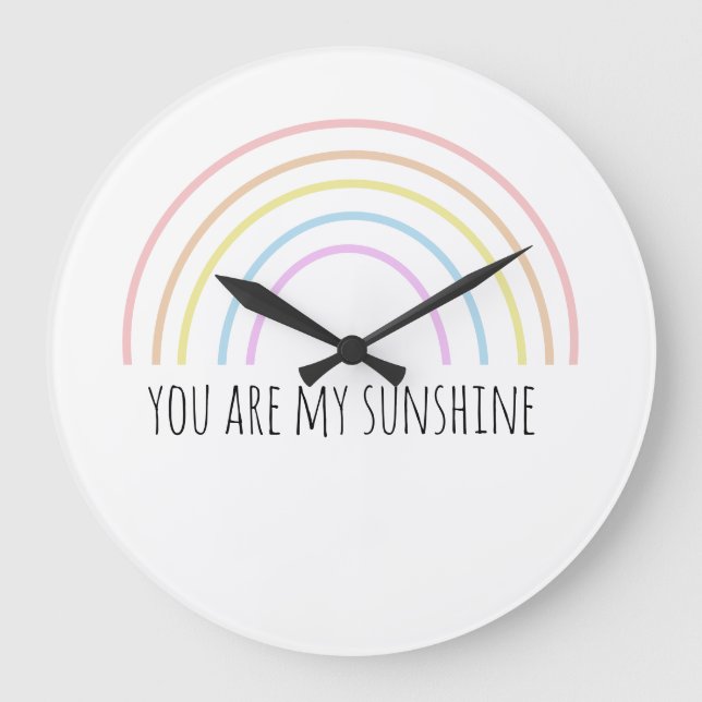 You are my sunshine rainbow clock (Front)