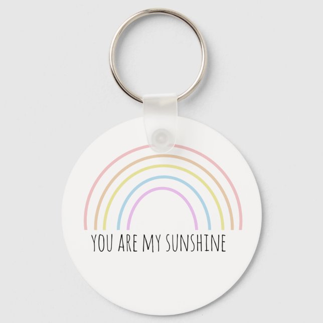 You are my sunshine rainbow key ring (Front)