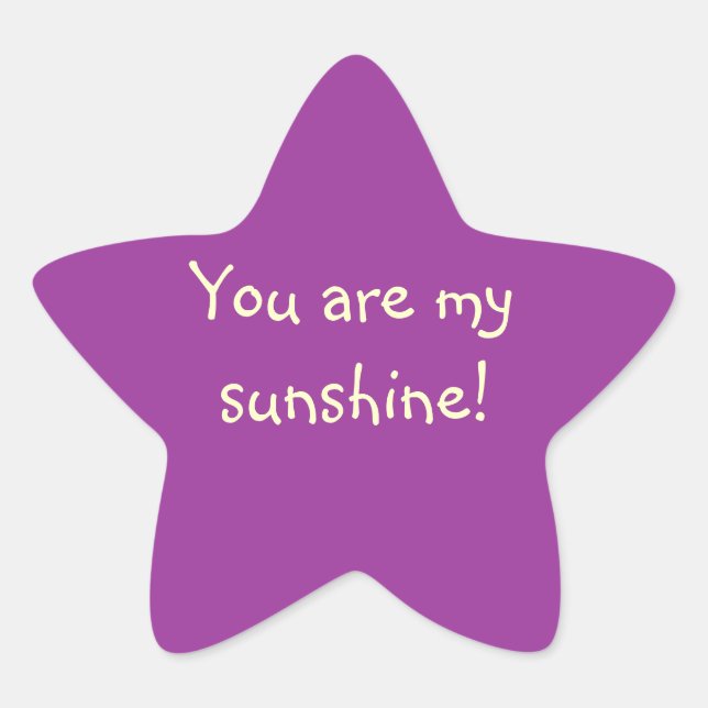 "You Are My Sunshine!" Sticker (Front)