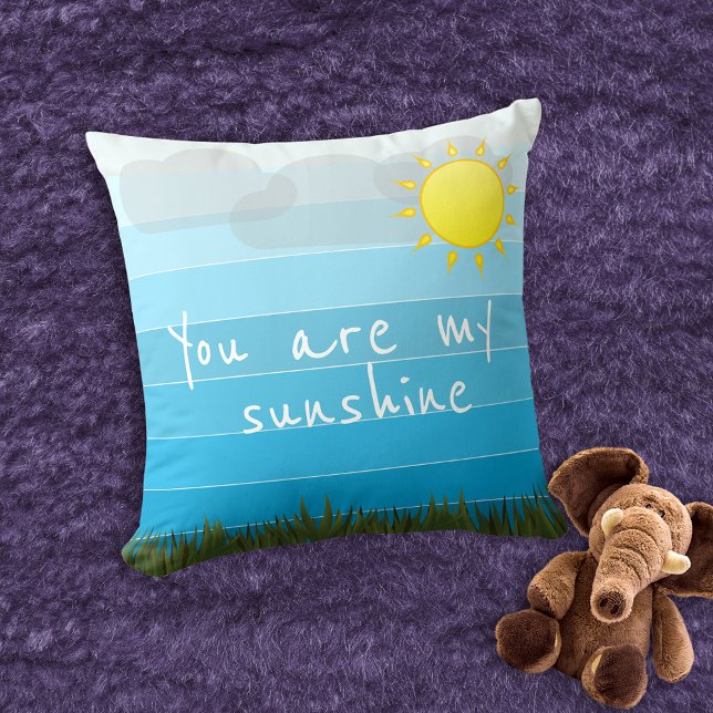 You Are My Sunshine Sun Clouds and Green Grass Cushion (Creator Uploaded)
