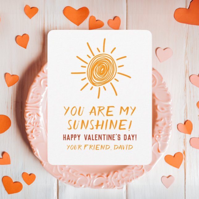 You Are My Sunshine Sun Drawing Valentine Card (Creator Uploaded)