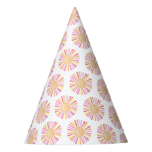 You are my sunshine sun girl birthday party hat (Front)