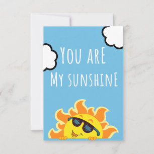 'You Are My Sunshine' Sun Illustration   Cute Sky  Thank You Card