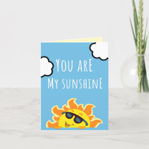 'You Are My Sunshine' Sun Illustration   Cute Sky  Thank You Card