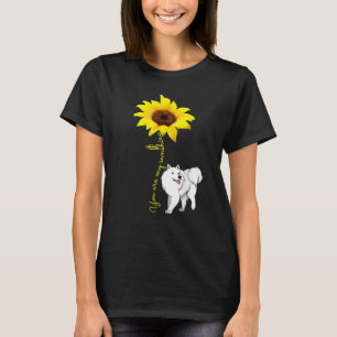You Are My Sunshine Sunflower American Eskimo Dog T-Shirt
