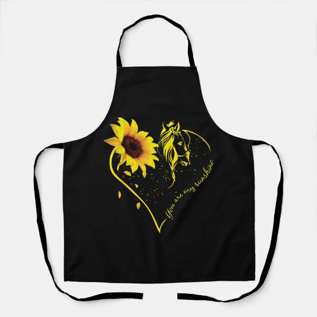 You Are My Sunshine Sunflower And Horse Apron (Front)