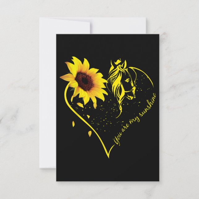 You Are My Sunshine Sunflower And Horse Card (Front)
