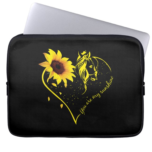 You Are My Sunshine Sunflower And Horse Laptop Sleeve (Front)