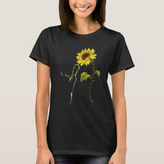 You Are My Sunshine Sunflower Cat Style Tee Shirt