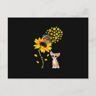 You Are My Sunshine Sunflower Chihuahua Men Women Holiday Postcard