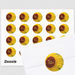 You are my Sunshine Sunflower  Classic Round Sticker