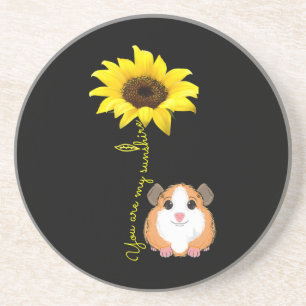 You Are My Sunshine Sunflower Guinea Pig Mum Coaster
