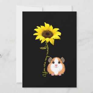 You Are My Sunshine Sunflower Guinea Pig Mum Thank You Card