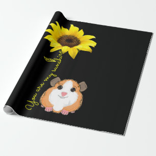 You Are My Sunshine Sunflower Guinea Pig Mum Wrapping Paper