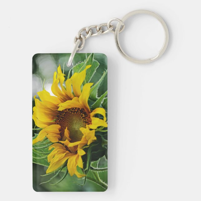 "You Are My Sunshine" Sunflower Key Ring (Back)