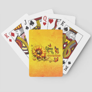 You Are My Sunshine Sunflower Playing Cards