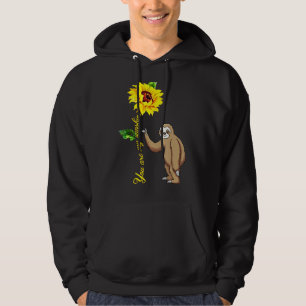 You Are My Sunshine Sunflower Sloth Animal Hoodie