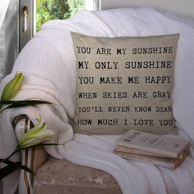 YOU ARE MY SUNSHINE | Throw Pillow (Creator Uploaded)