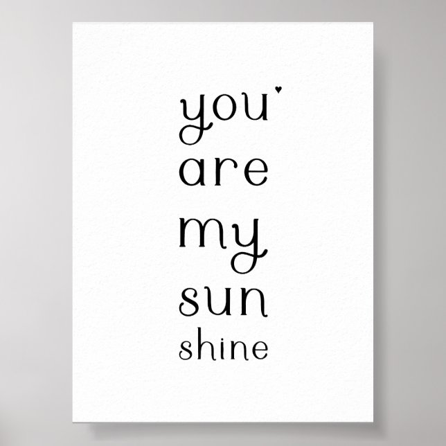 You are my sunshine - valentine poster (Front)