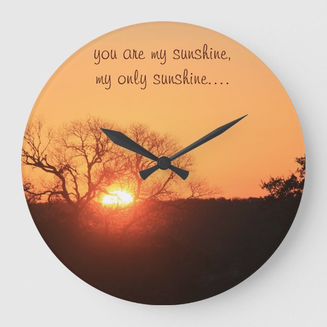 You are my sunshine, wall clock (Front)