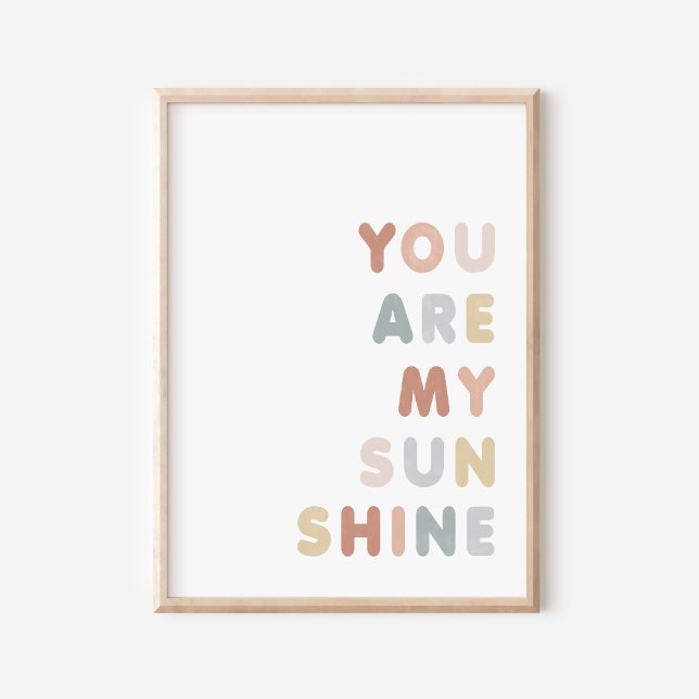You Are My Sunshine Watercolor Nursery Poster (Creator Uploaded)