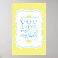You Are My Sunshine Yellow and Sky Blue Nursery