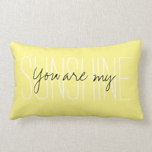 You are my Sunshine  Yellow Lumbar Cushion