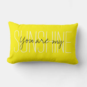 You are my Sunshine  Yellow Lumbar Cushion