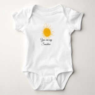 you are my sunshine yellow orange sun rays add nam baby bodysuit