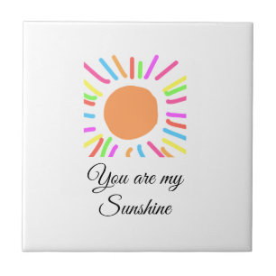 you are my sunshine yellow orange sun rays add nam ceramic tile