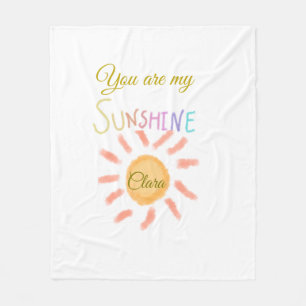 you are my sunshine yellow orange sun rays add nam fleece blanket