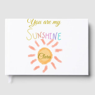 you are my sunshine yellow orange sun rays add nam guest book