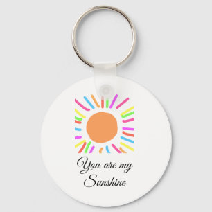 you are my sunshine yellow orange sun rays add nam key ring