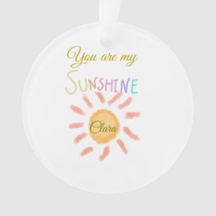you are my sunshine yellow orange sun rays add nam ornament