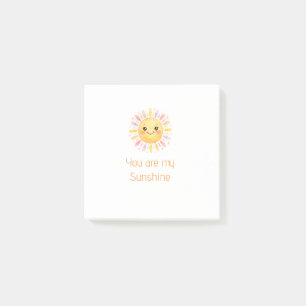 you are my sunshine yellow orange sun rays add nam post-it notes