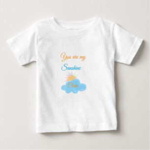 you are my sunshine yellow orange sun rays clouds  baby T-Shirt