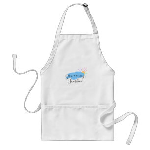 you are my sunshine yellow orange sun rays clouds standard apron