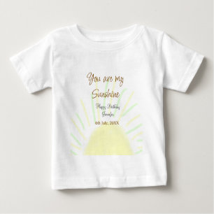 You are my sunshine yellow pastel birthday add nam baby T-Shirt