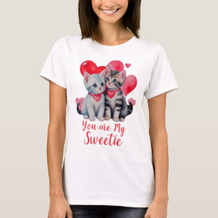 You are My Sweetie, Cute Cat Valentines Day T-Shirt